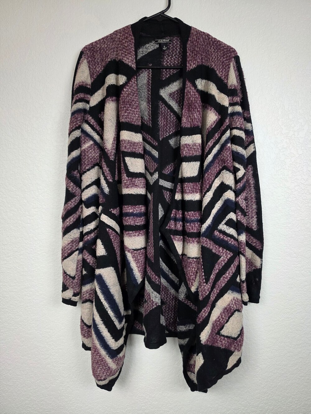 Anthropologie Lucky Brand Geometric Pattern Open Cardigan S